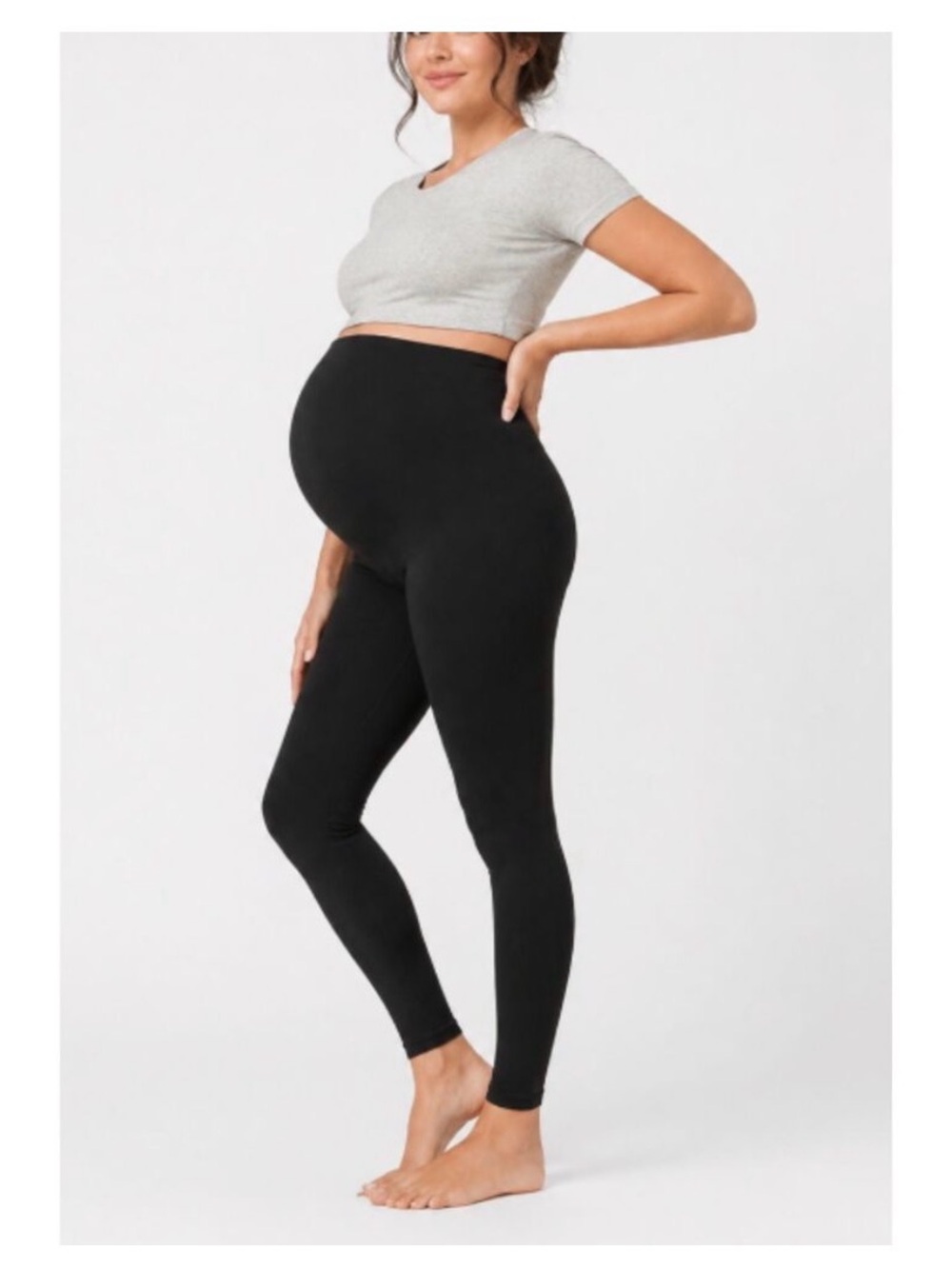 NEW Blanqi Everyday Maternity Belly Support Black Leggings
